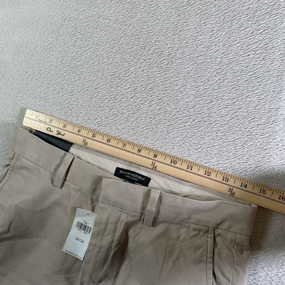 Banana Republic Pants Men 30x28(Tag 28x28) Beige Aiden Chino Slim Fit Cotton NEW